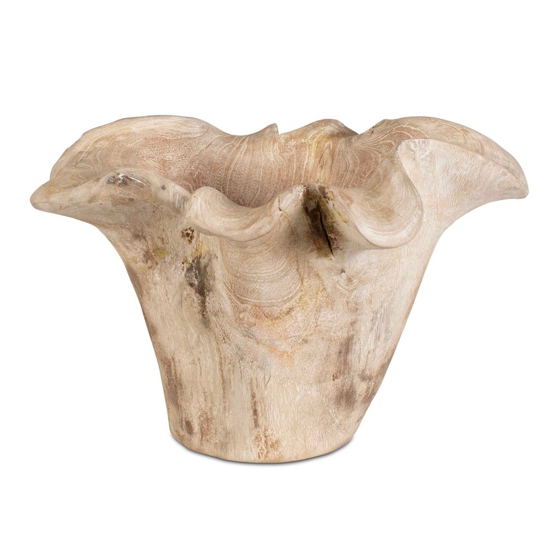 Teak Flow – Outdoor Bowl – White Wash