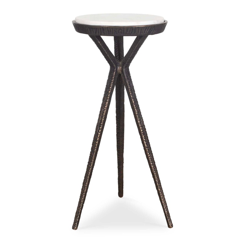 Tilton – Marble Accent Table – Black / White