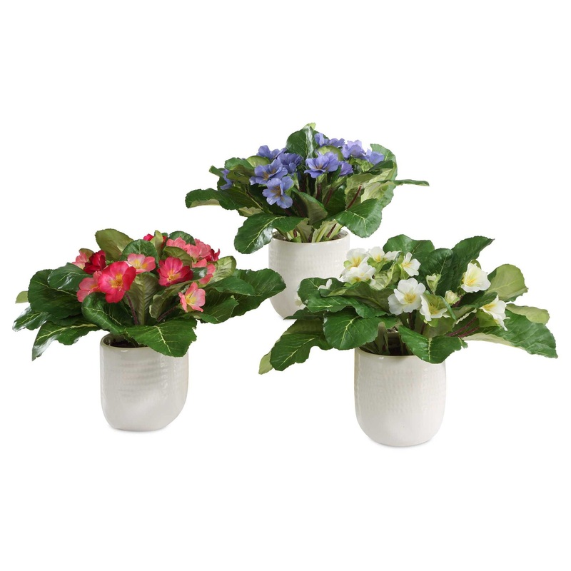 Trilogy Primrose – Accents In Vases (Set of 3) – Green / White