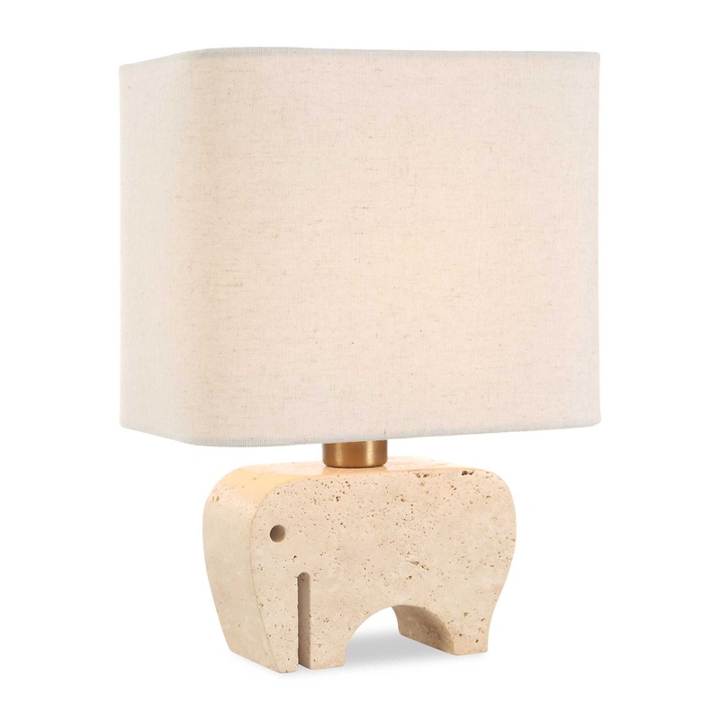 Tusk – Travertine Accent Lamp – Beige