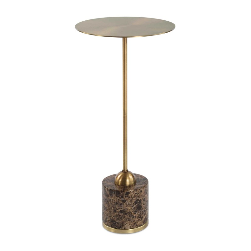 Verlin – Brass Drink Table – Black