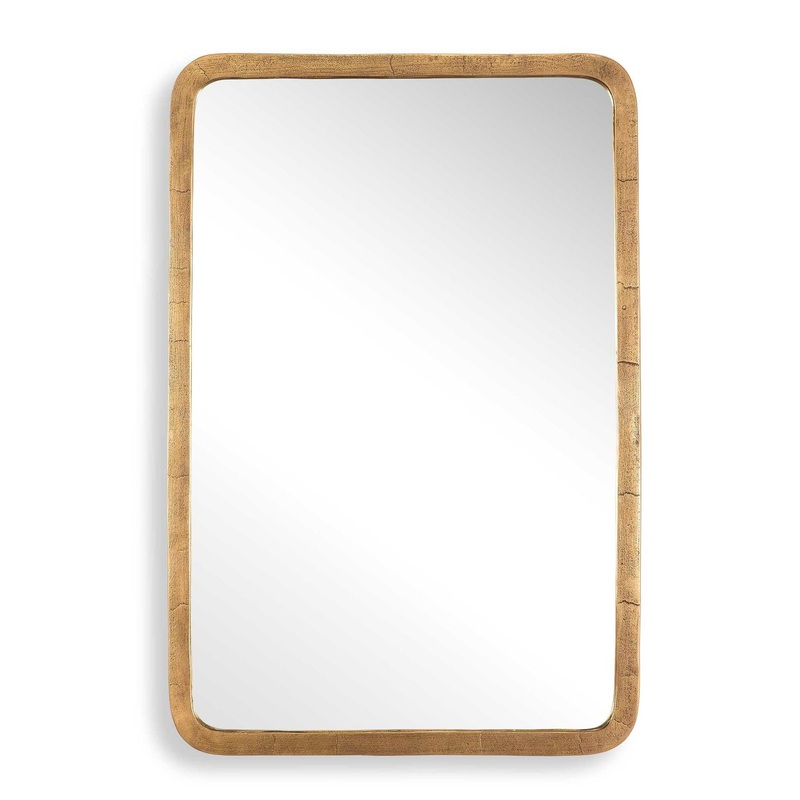 Vestry – Antique Brass Mirror – Brass / Gold