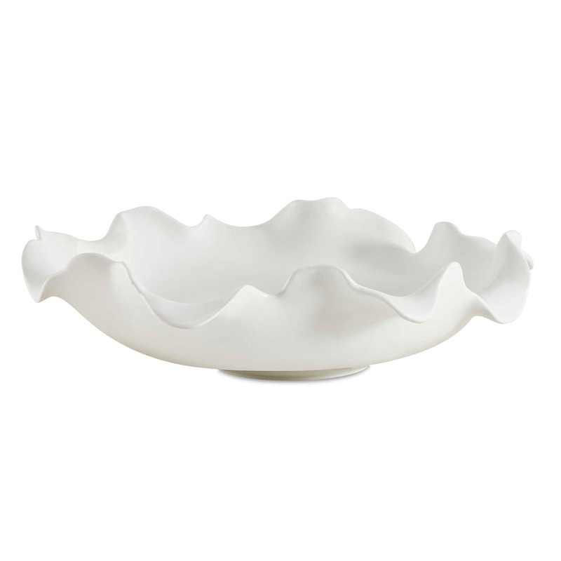 Wave Crest – Outdoor Bowl – White