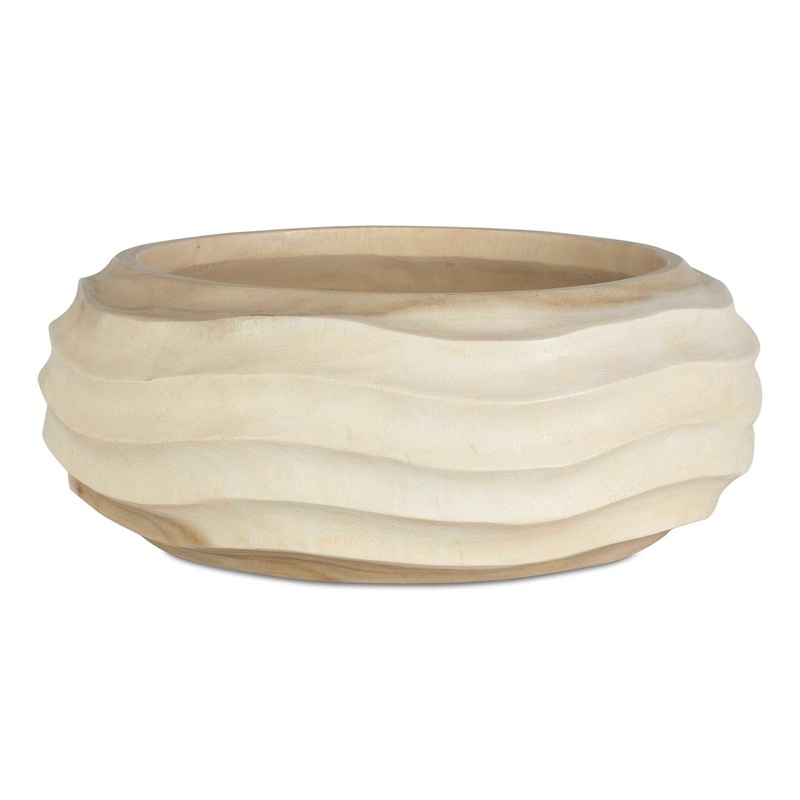 Waveform – Bleached Wood Bowl – Beige