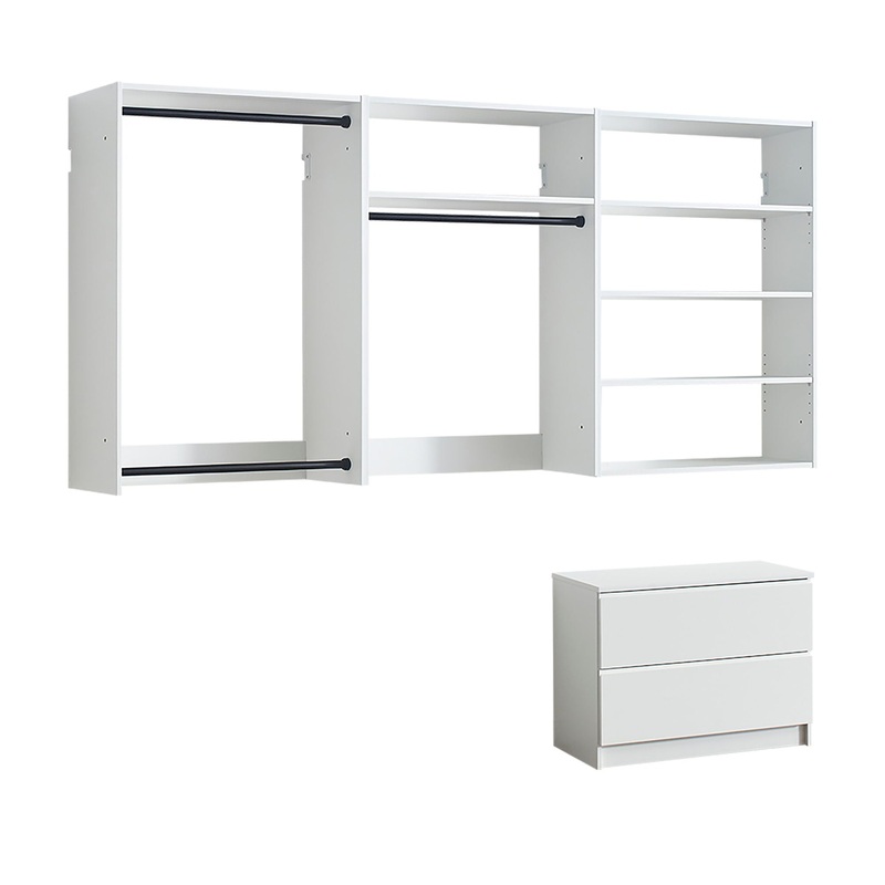 Devi – Wall Mounted Wood Closet System, Modular Units