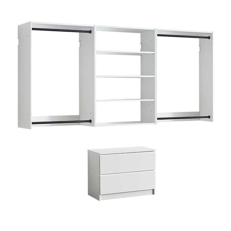 Devi – Wall Mounted Wood Closet System With Modular Units
