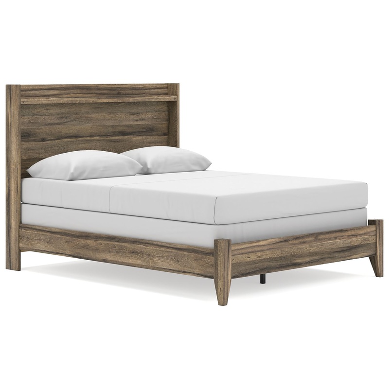 Elbrim – Panel Bed|Dark Brown|Full|Queen|King