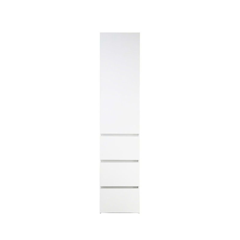 Elise – Slim Modular Wood Closet Cabinet With Drawers In Durable Melamine And Wood 71 Height – White