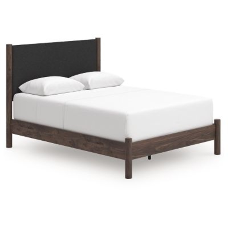 Pamytta – Brown – Queen Upholstered Panel Bed
