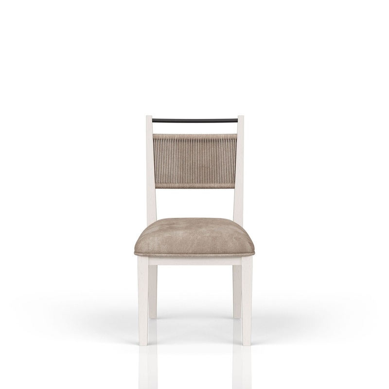 Rope Back Chair – Beige / Carmel