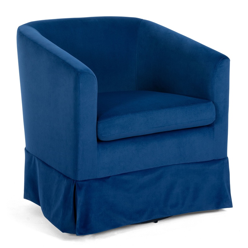 27.36 Wide Swivel Chair|Black|Blue