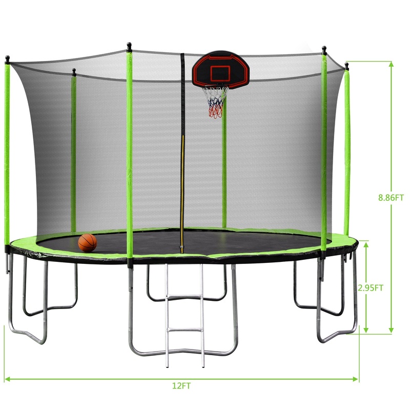 12Ft Trampoline 2023 – Green