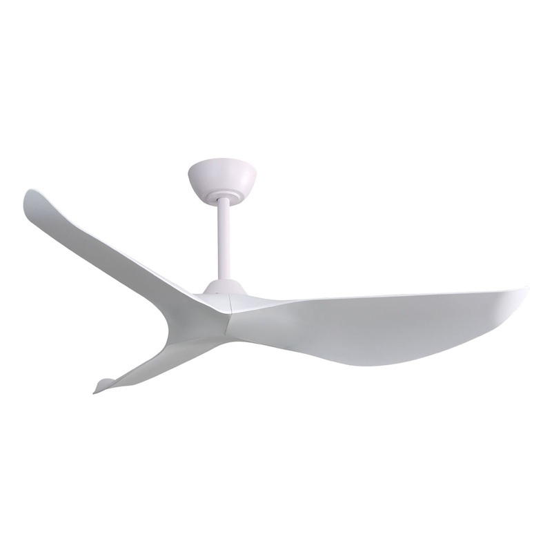 Indoor Ceiling Fan Without Light, 6 Speeds Reversible DC Motor, 3 ABS Blade Ceiling Fan White For Bedroom – White