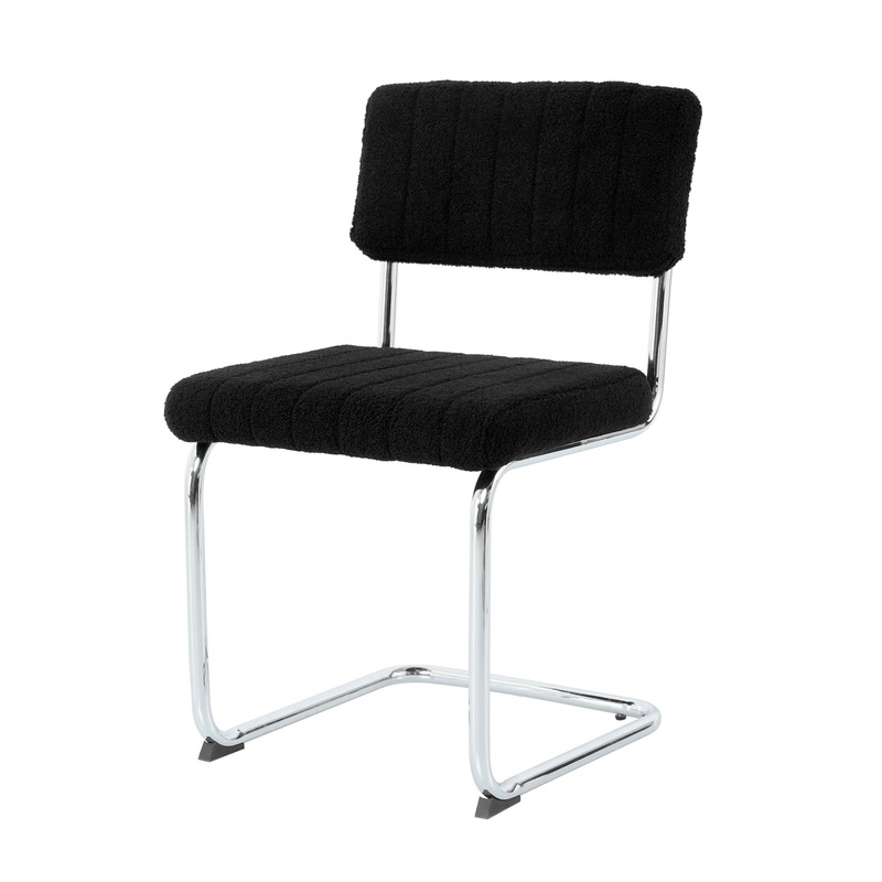 Modern Luxury Dining Chair With Metal Legs And Bow Design (Set of 4)