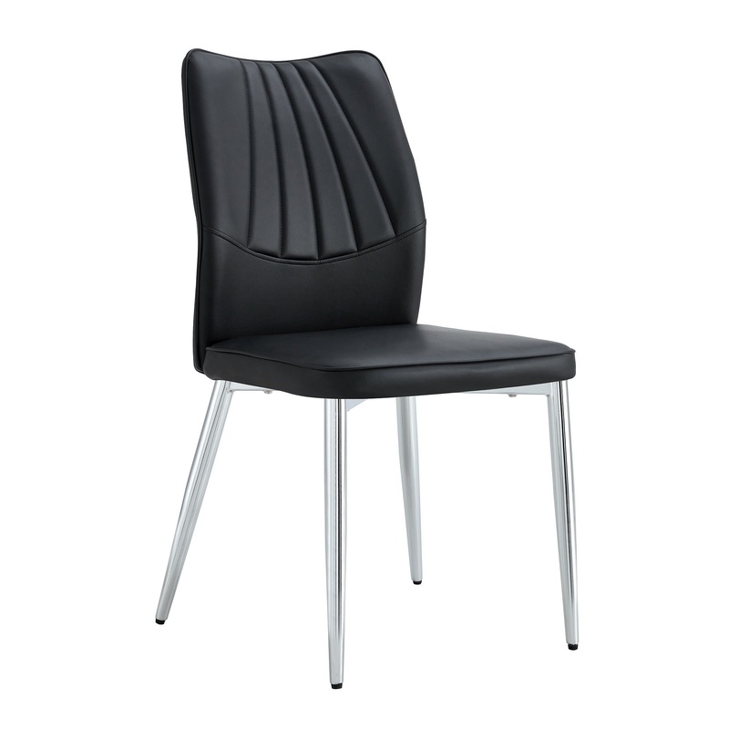 Modern Middle Ages Style Dining Chairs With Cushions And Metal Legs
