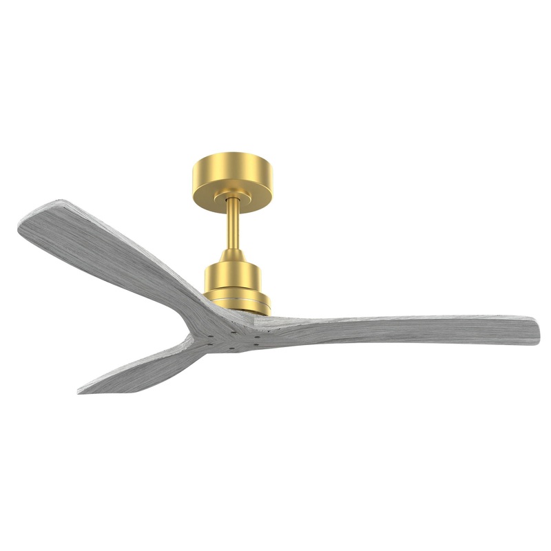 Indoor Ceiling Fan Without Light 3 Solid Wood Blades Remote Control Reversible Dc Motor – Gold