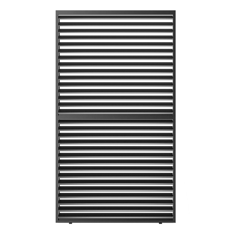 Louver Grille Frame & Louvers|Black|48.4″W x 85.8″H|35.4″W x 85.8″H