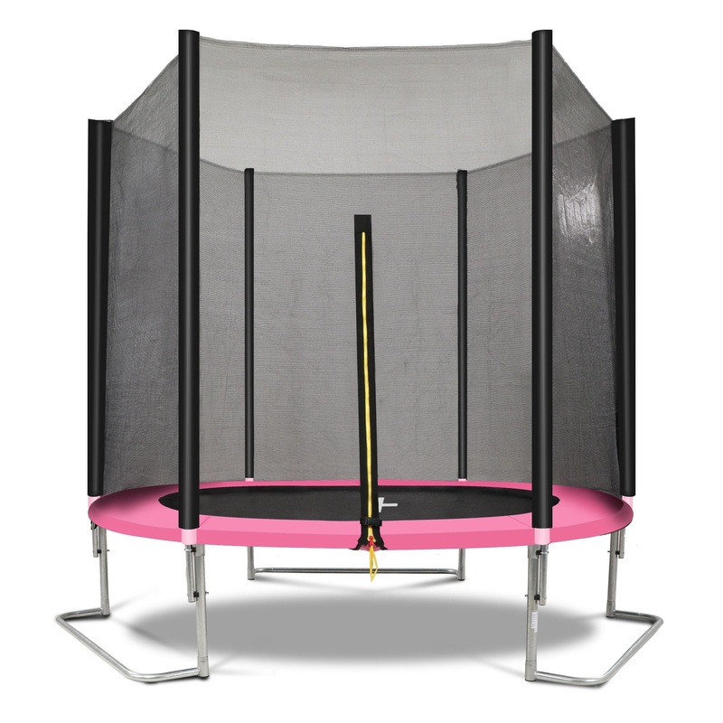 Yc 8Ft Trampoline Outer Net – Pink / Black