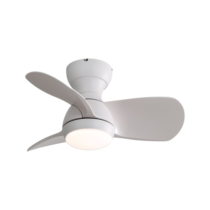 23 Bedroom Ceiling Fan With 3 Color Dimmable 3 ABS Blades Remote Control Dc Motor Black With 18W Led Light