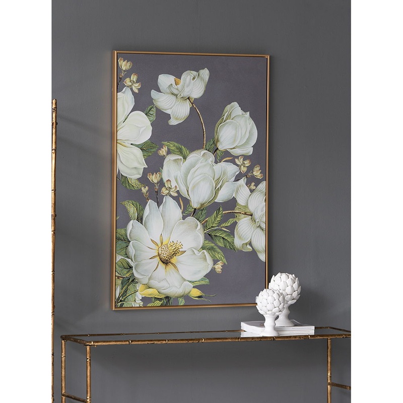 Botanical Wall Art Prints, Home Decor For Living Room Dining Room Bedroom Hallway – Gold