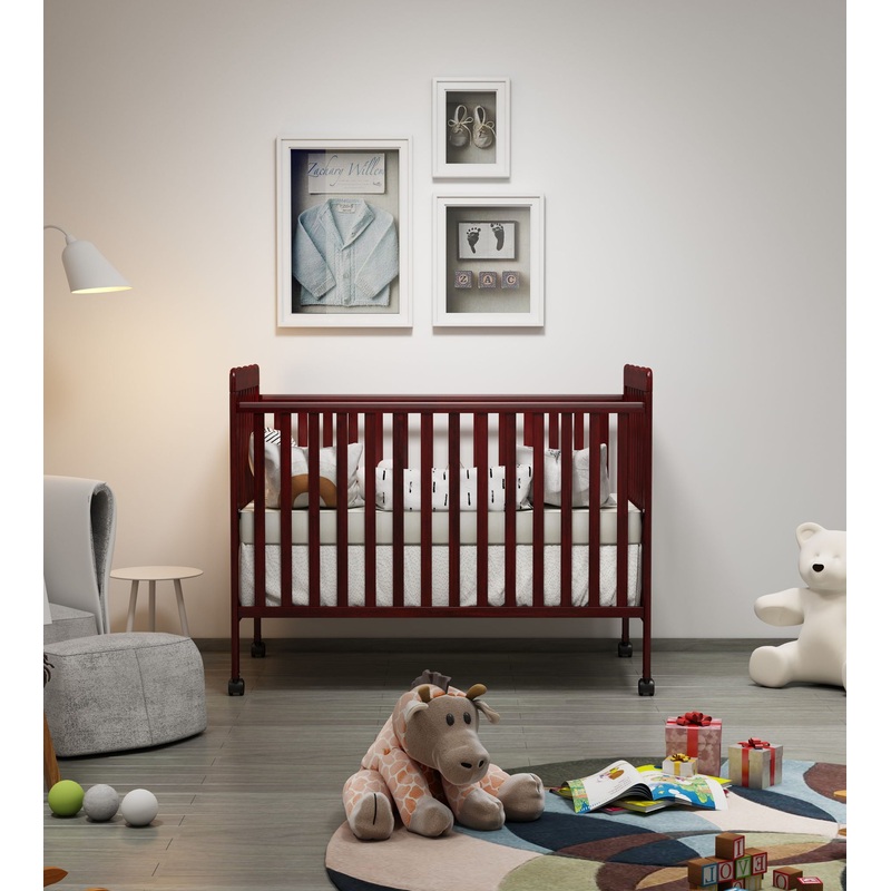 Crib 3 In 1 Convertible, Made Of Sustainable Pinewood, Non Toxic Finish, Comes With Locking Wheels, Wooden Nursery Furniture