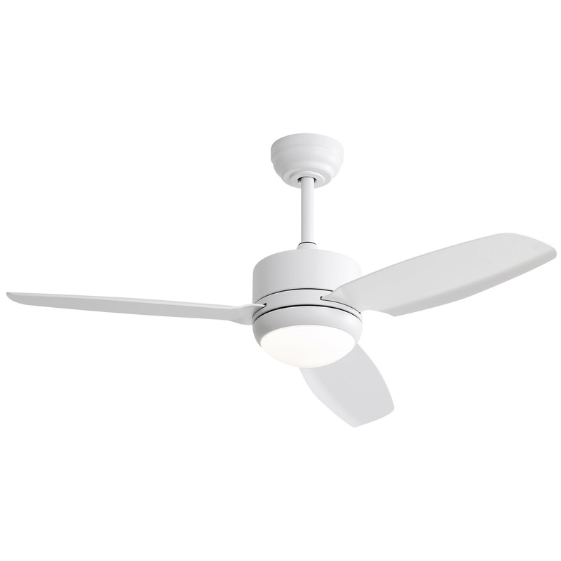 New Design Ceiling Fan With Lights 3 ABS Blades 6 – Speed DC Motor – White