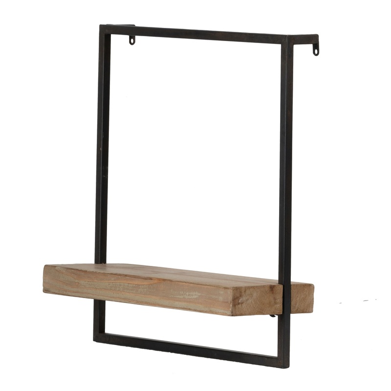 Wall Shelf, Wall Hanging Decor, Home Decor Accent – Black / Brown