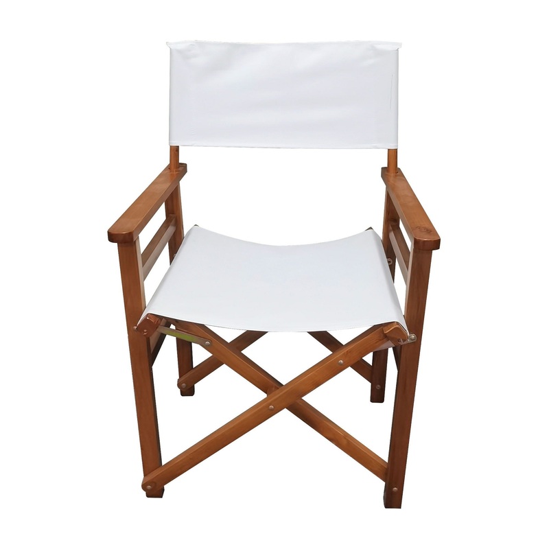 Folding Director Chair Canvas|Black|Dark Brown|2 Pieces
