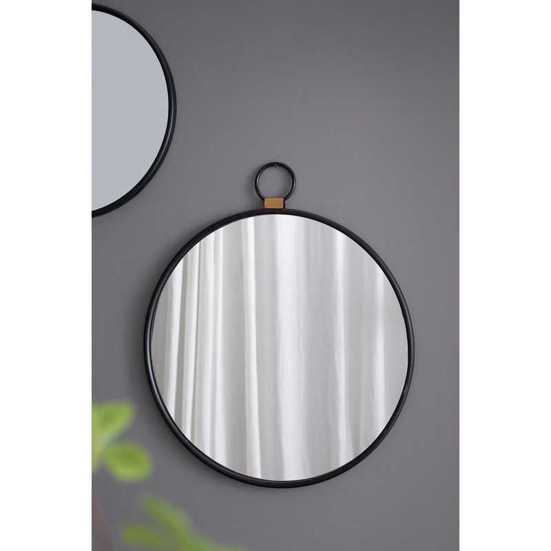 Wall Mirror With Frame, Contemporary Minimalist Accent Mirror For Living Room, Foyer, Entryway, Bedroom – Black