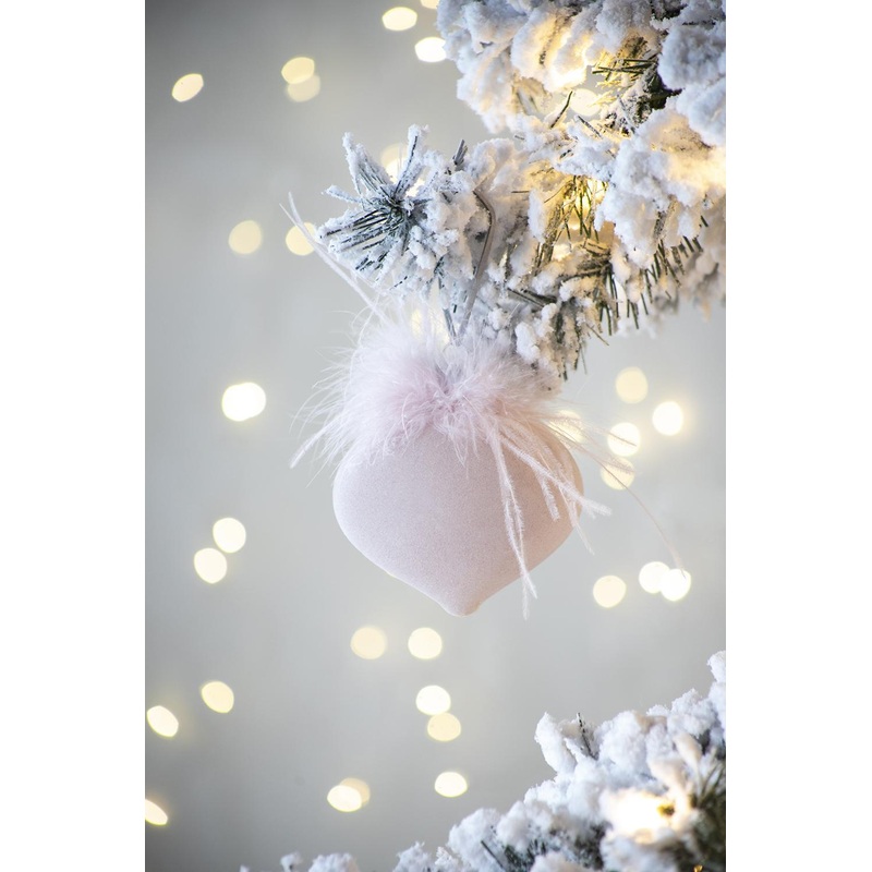 Christmas Ball Ornaments, Glass Decorative Hanging Ball Christmas Tree Ornaments For Holiday Party Decorations (Set of 6) – Pink