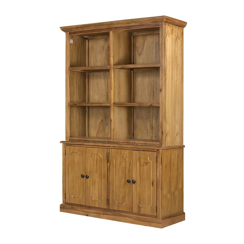 French Country Wood Cabinet|White|Light Brown