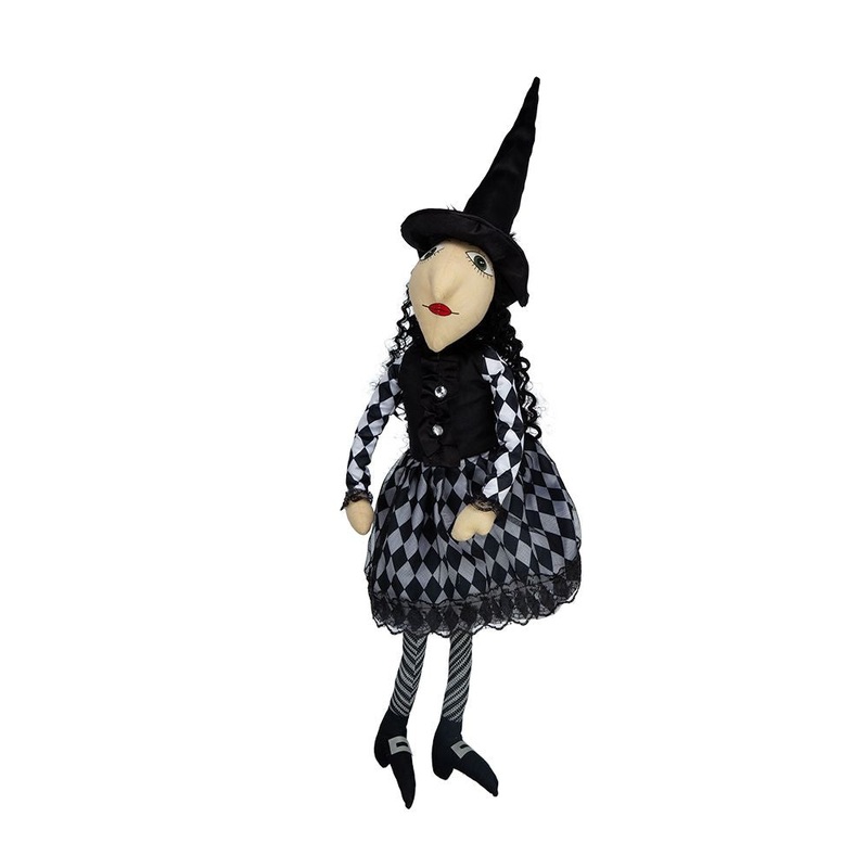 Halloween Sitting Witch Decor – Black