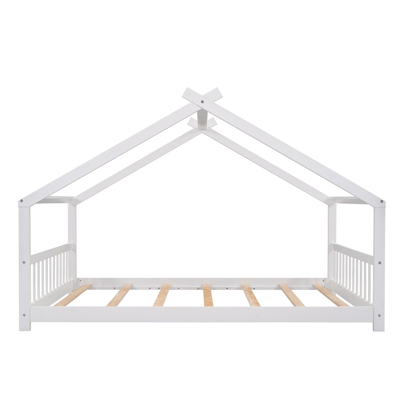 Full Size Classic House Bed – White