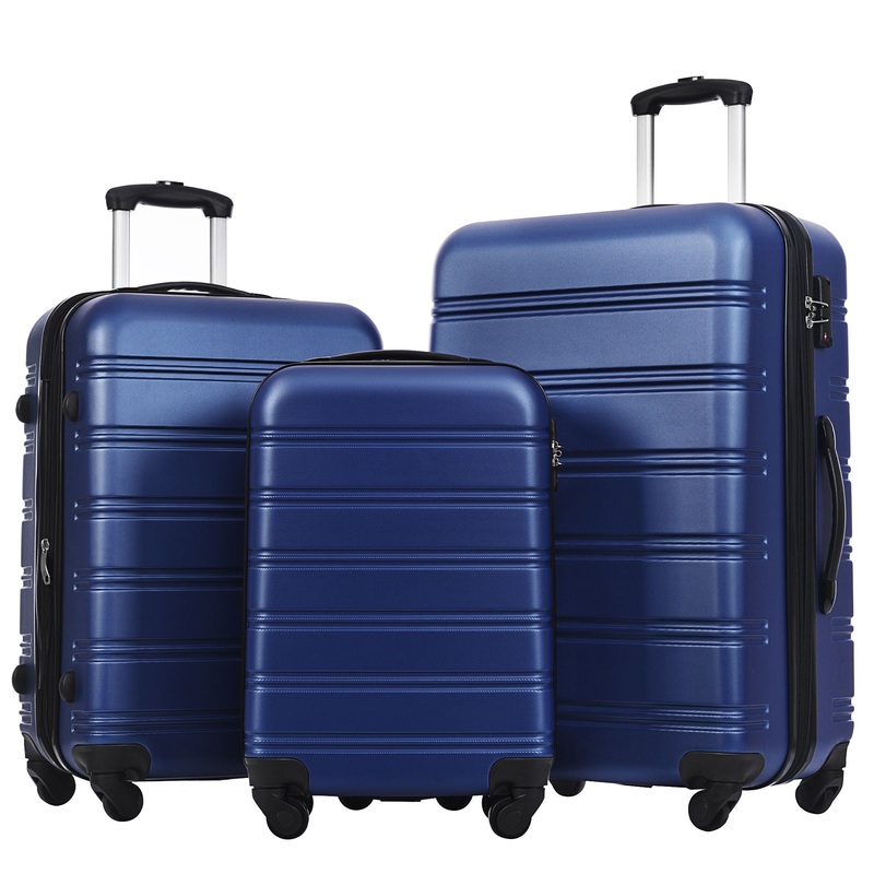 3 Piece Luggage Set Hardside Spinner Suitcase With Tsa Lock 20 24 28 Available