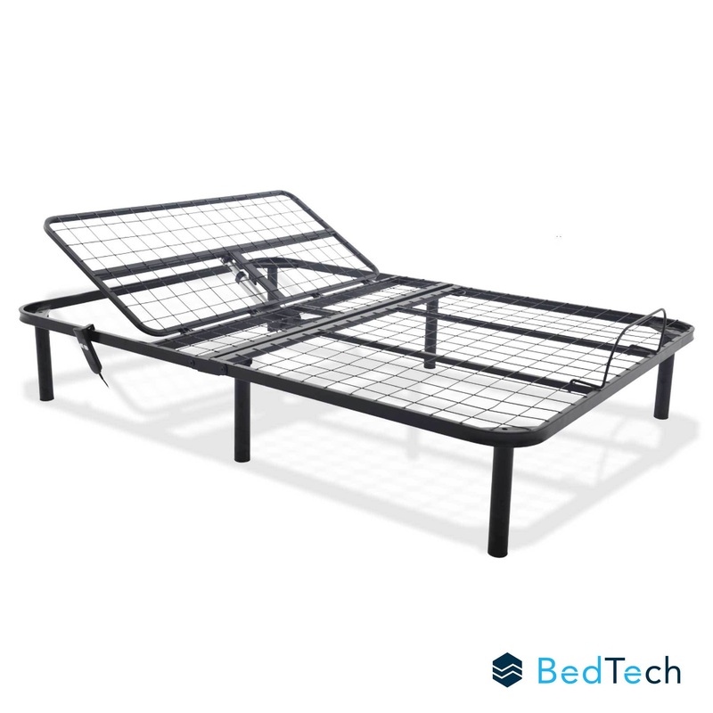 Bthu – Queen Adjustable Bed Base With Head Position Adjustment – Black
