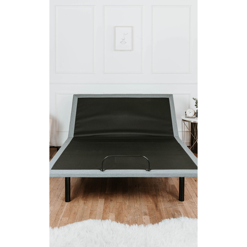 Btx5 – Queen Adjustable Bed Base With Head And Foot Position Adjustment – Black / Gray