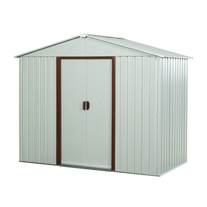 Outdoor Metal Storage Shed Yx48 – White