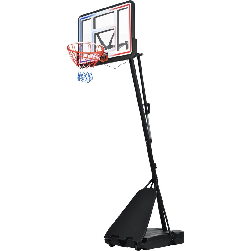 Portable Basketball Hoop Basketball System Adjustable For Youth Adults LED Basketball Hoop Lights, Colorful Lights, Waterproof, Super Bright To Play At Night Outdoors, Good Gift For Kids – Black