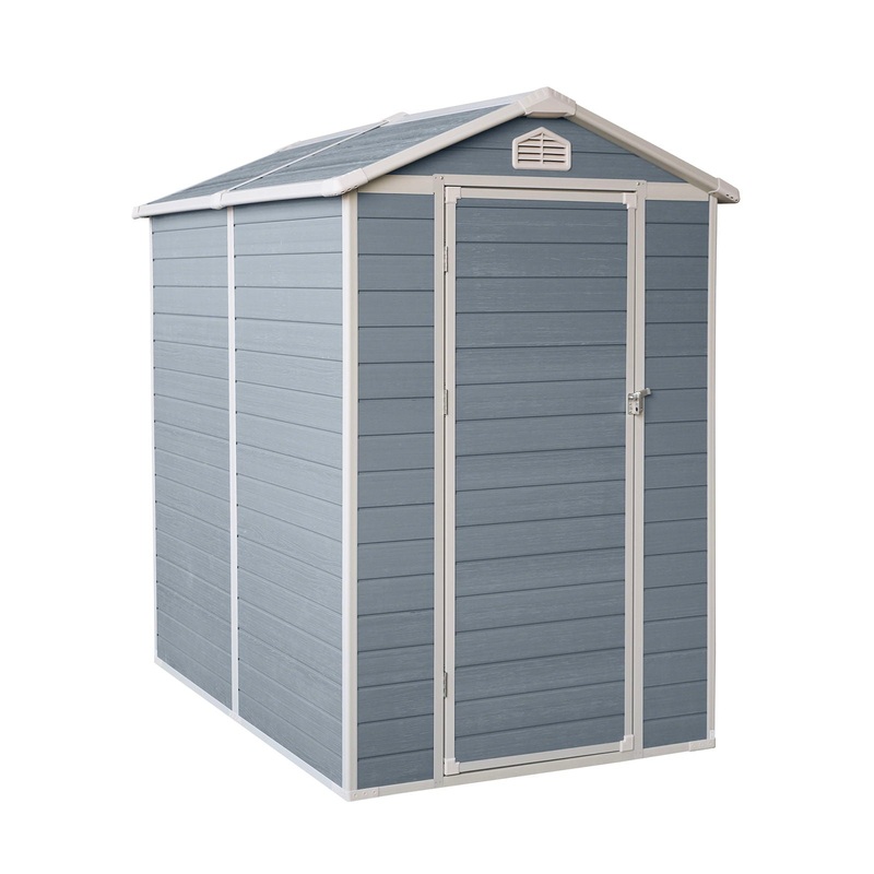 4X6Ft Resin Outdoor Storage Shed Kit-Perfect To Store Patio Furniture – Gray