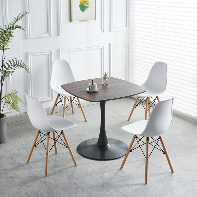 5 Pieces Table And Chair Dining Sets, Kitchen Sets, Coffee Sets, MDF Table And Chair – White