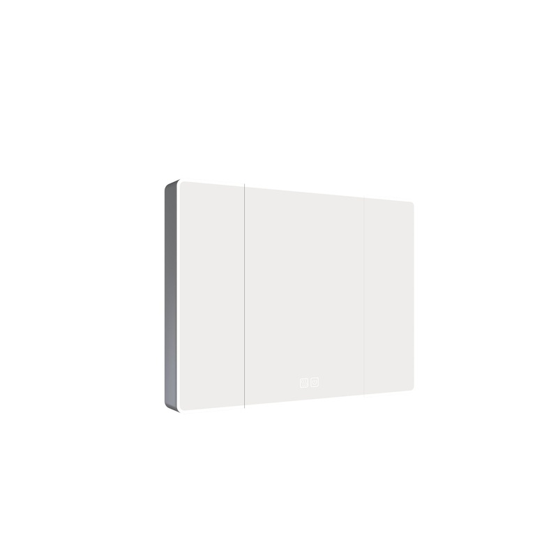 Aluminium Medicine Cabinet Mirror With LED Light And Defogging Function – Gray