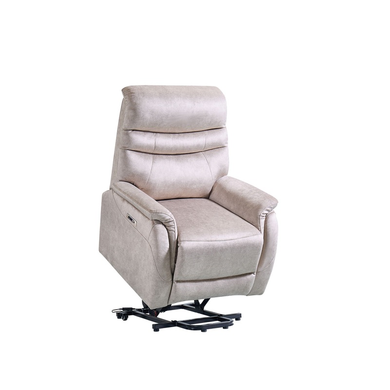 Comfortable Electric Lift Chair, Made Of High Grade Leather, Provides Full Body Support And Convenient Remote Control Operation, Making It An Ideal Choice For The Elderly And Those With Limited Mobili – Light Gray