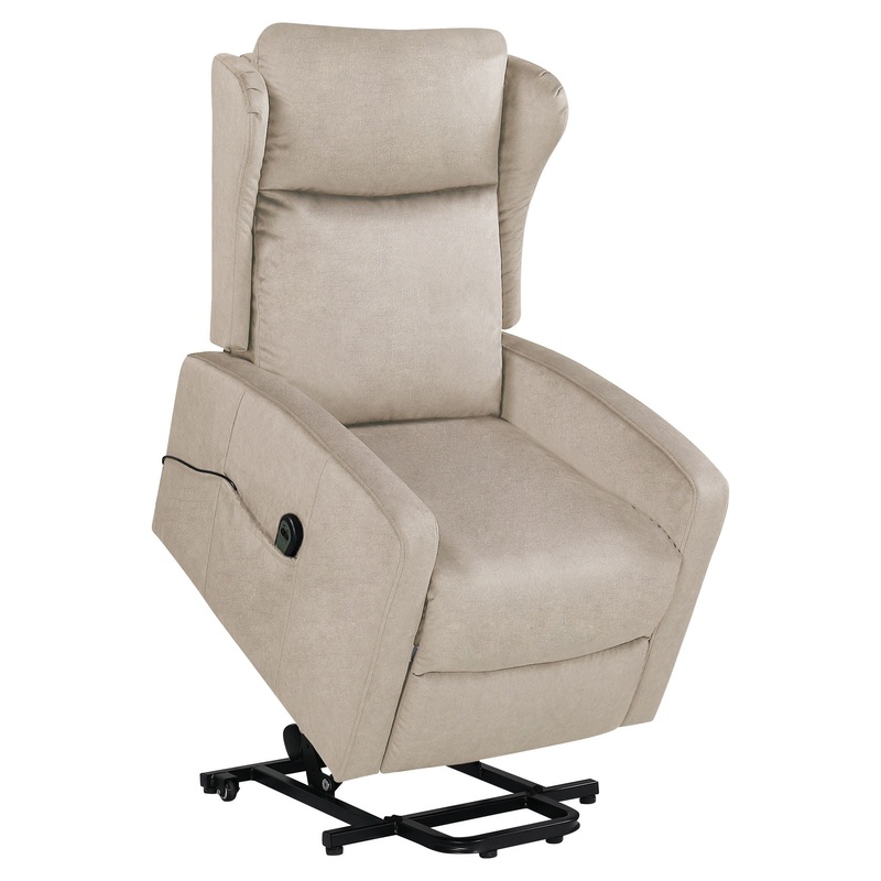 Power Lift Recliner Chair, Adjustable Modern Lift Chair, Lift Recliner Sofa For Back, Lumbar, Legs Support, Classic Power Recliner Chair With Remote Control, Side Pocket – Light Gray