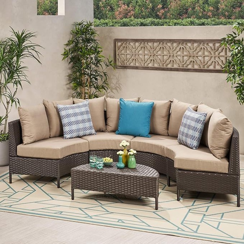 Pt Limon – 5 Pieces Sofa Set – Brown / Beige