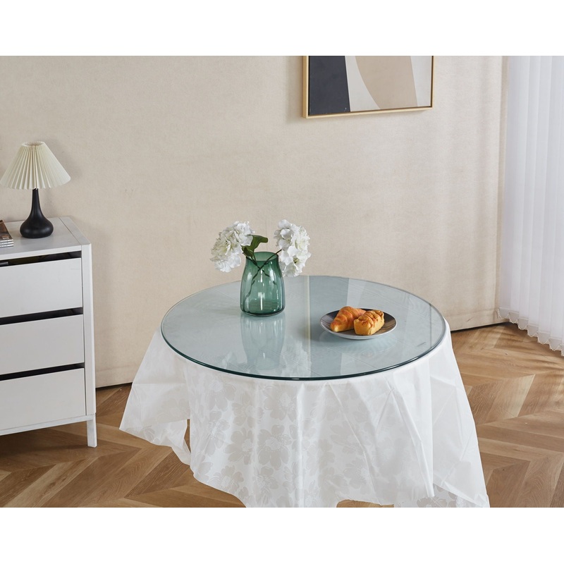 Tempered Glass Top – Clear|White|23.62″W x 23.62″D x “0.24H|31.49″W x 31.49″D x “0.24H|35.43″W x 35.43″D x “0.24H|47.24″W x 47.24″D x “0.24H|42.12″W x 42.12″D x “0.24H