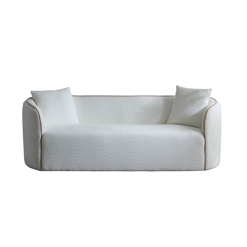 Coral – Curved Sofa, 3 Seater|White