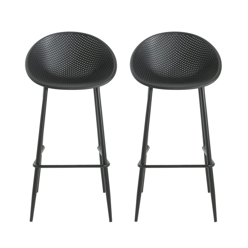 Gable – Barstool (Set of 2)|White|Black