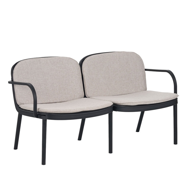Luna – Outdoor Patio Loveseat|Beige|Dark Green