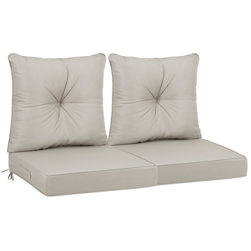 Outdoor Deep Seat Cushions For Patio Furniture Waterproof Set – Beige