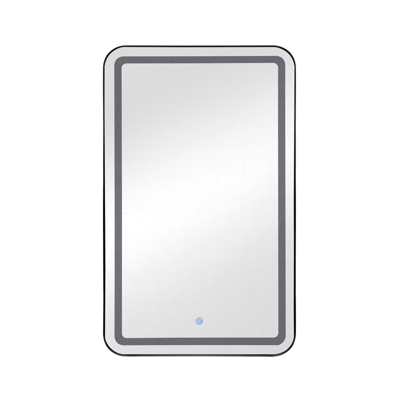 Rectangle Medicine Cabinet Mirror Bathroom Mirror With Storage Wall Mounted Medicine Mirror Cabinet With LED – Black